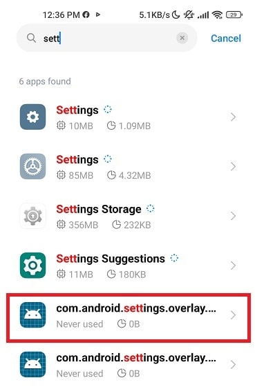 Com.Android.settings app