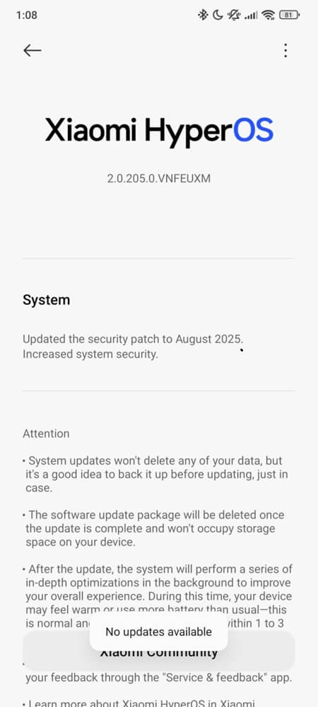 Check for Software Update step (3)