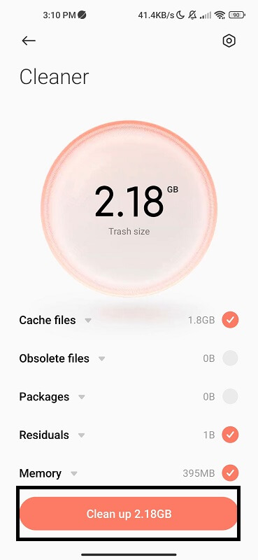 Clear system app and data