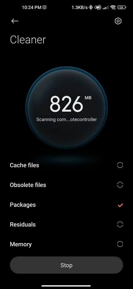 Clear cache and data