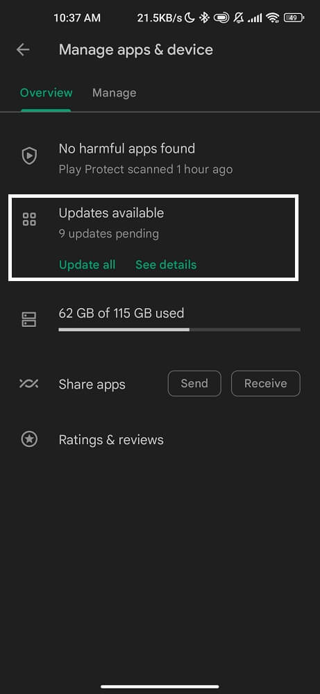 Update your Google Play Store app