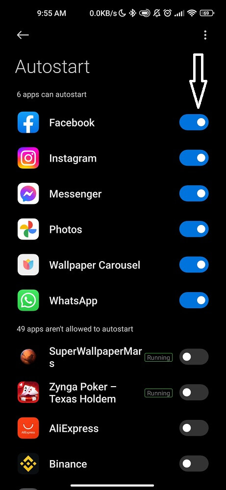 Disable Background Apps