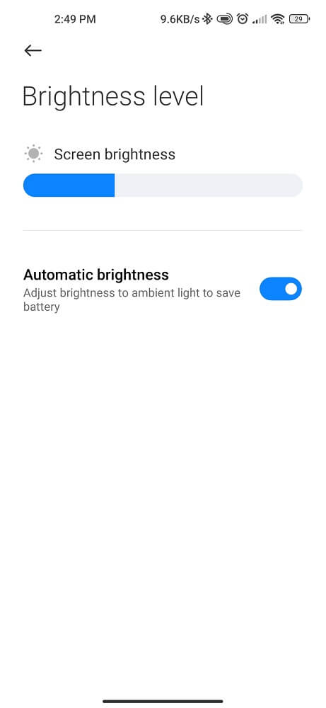 Reduce Brightness Level