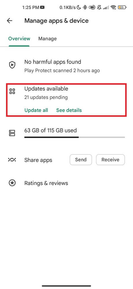 Update google play store to fix com.vending.android