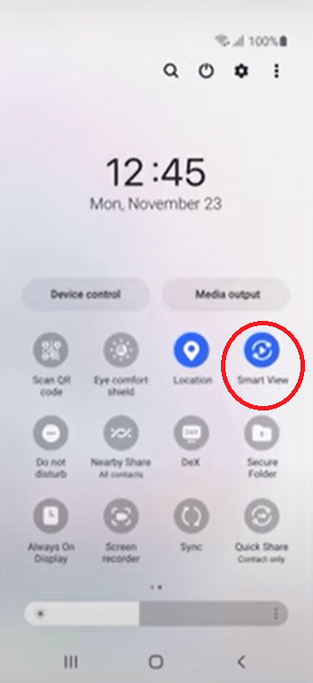 Open the smart view option