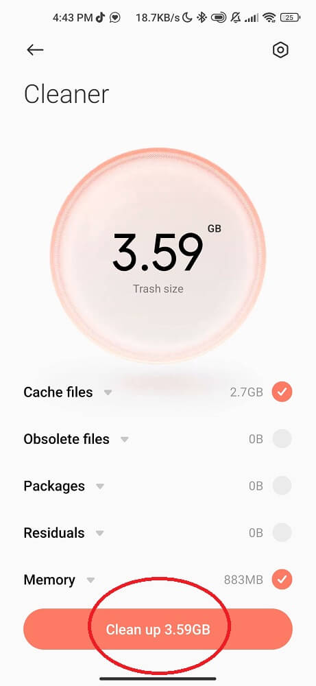 Clear all android data and cache