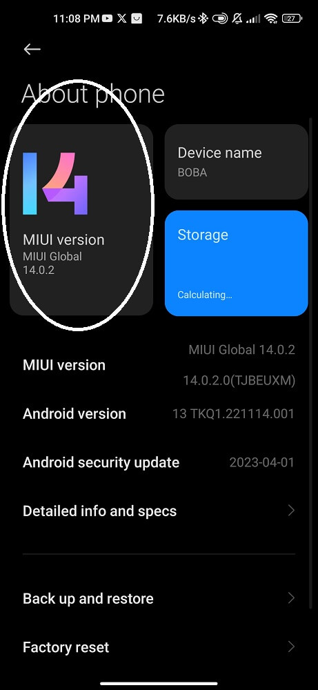 Updae MIUI 14