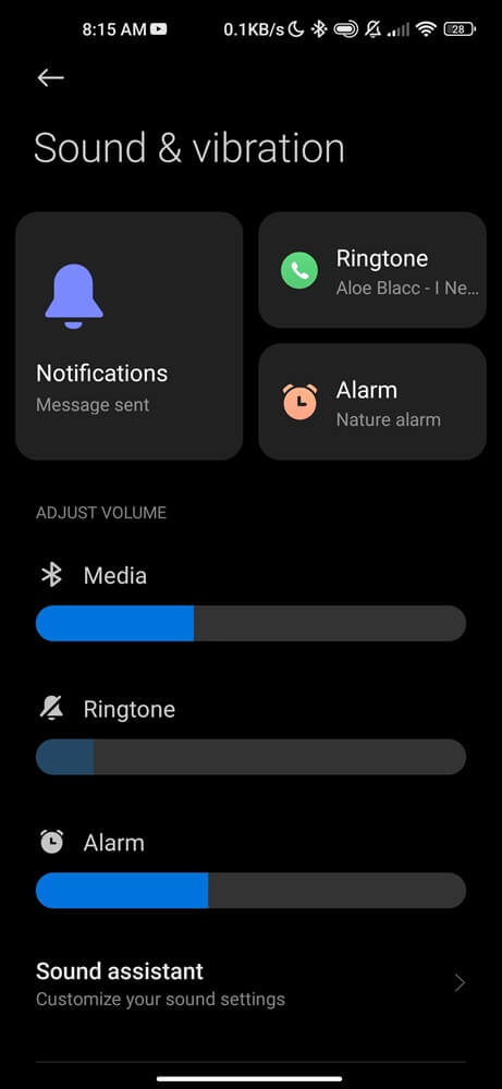 Adjust Xiaomi Volume Settings